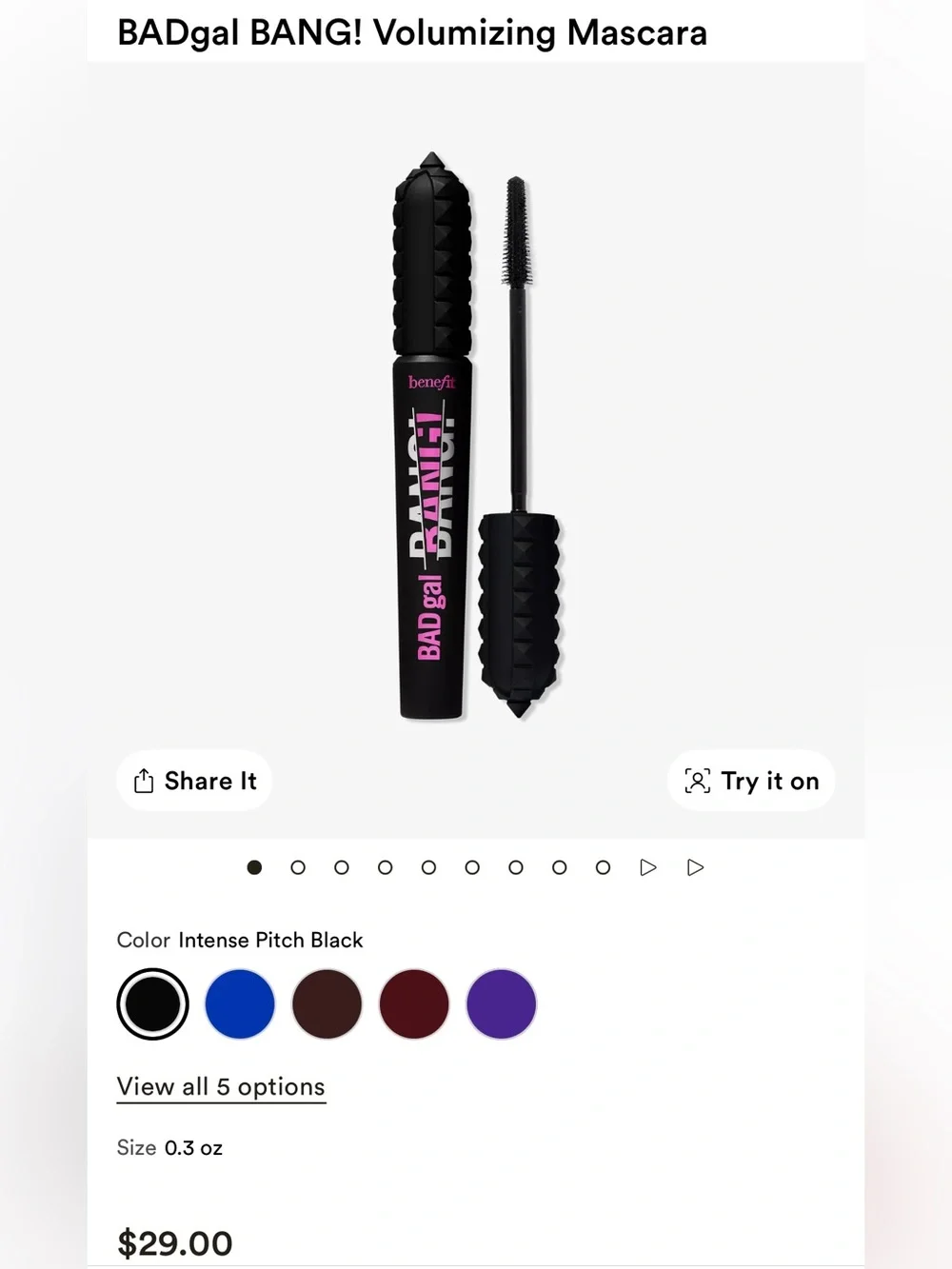 NEW! Benefit BAD gal Bang Volumizing Mascara - Full Size $29.00 Retail